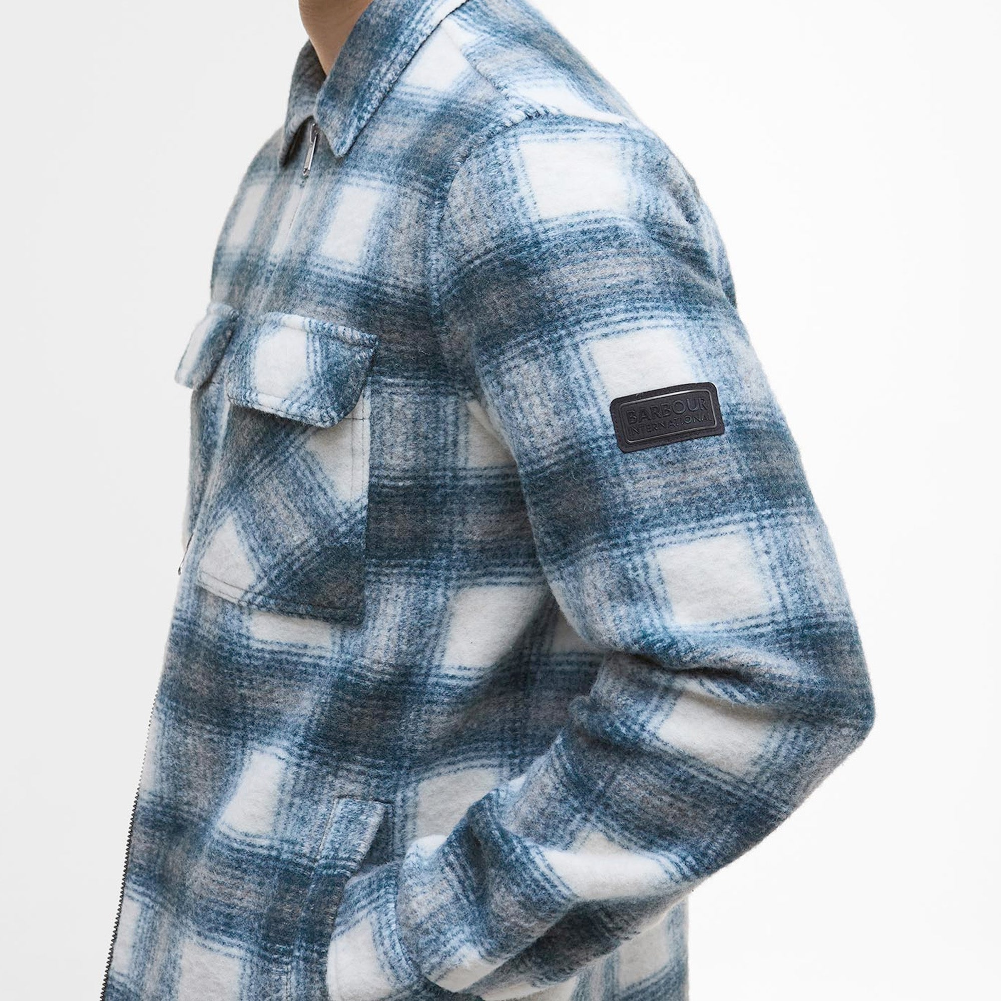 Barbour International Clayton Fleece Check Overshirt