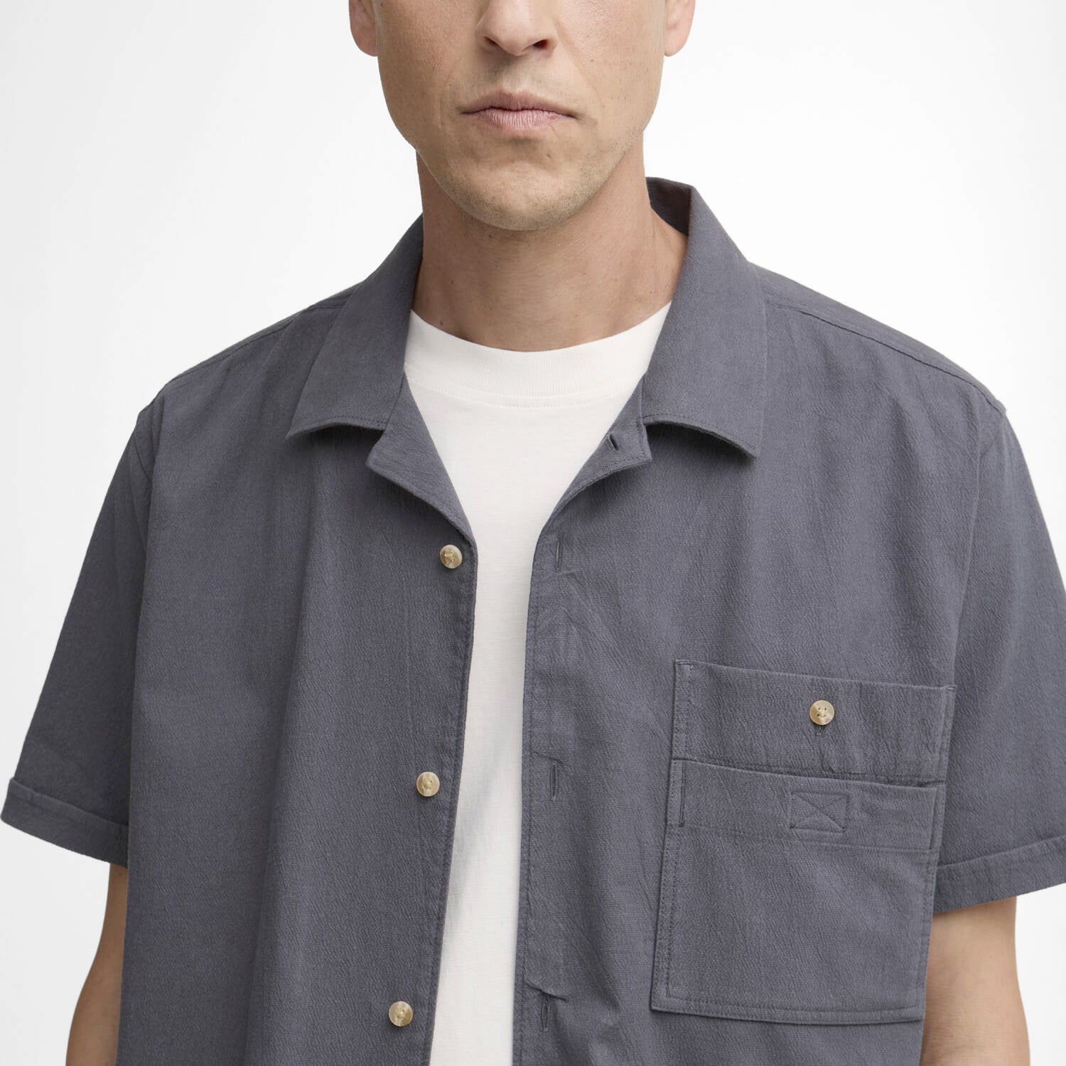 Barbour Riddell Crinkle Crepe Short Sleeve Shirt