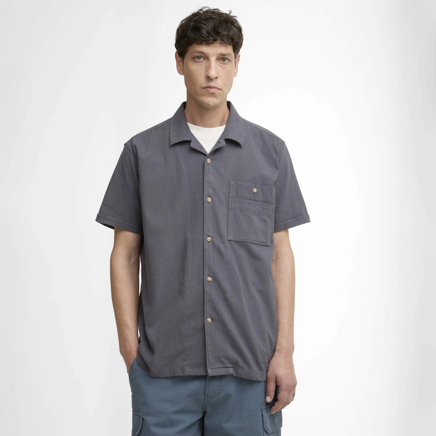 Barbour Riddell Crinkle Crepe Short Sleeve Shirt