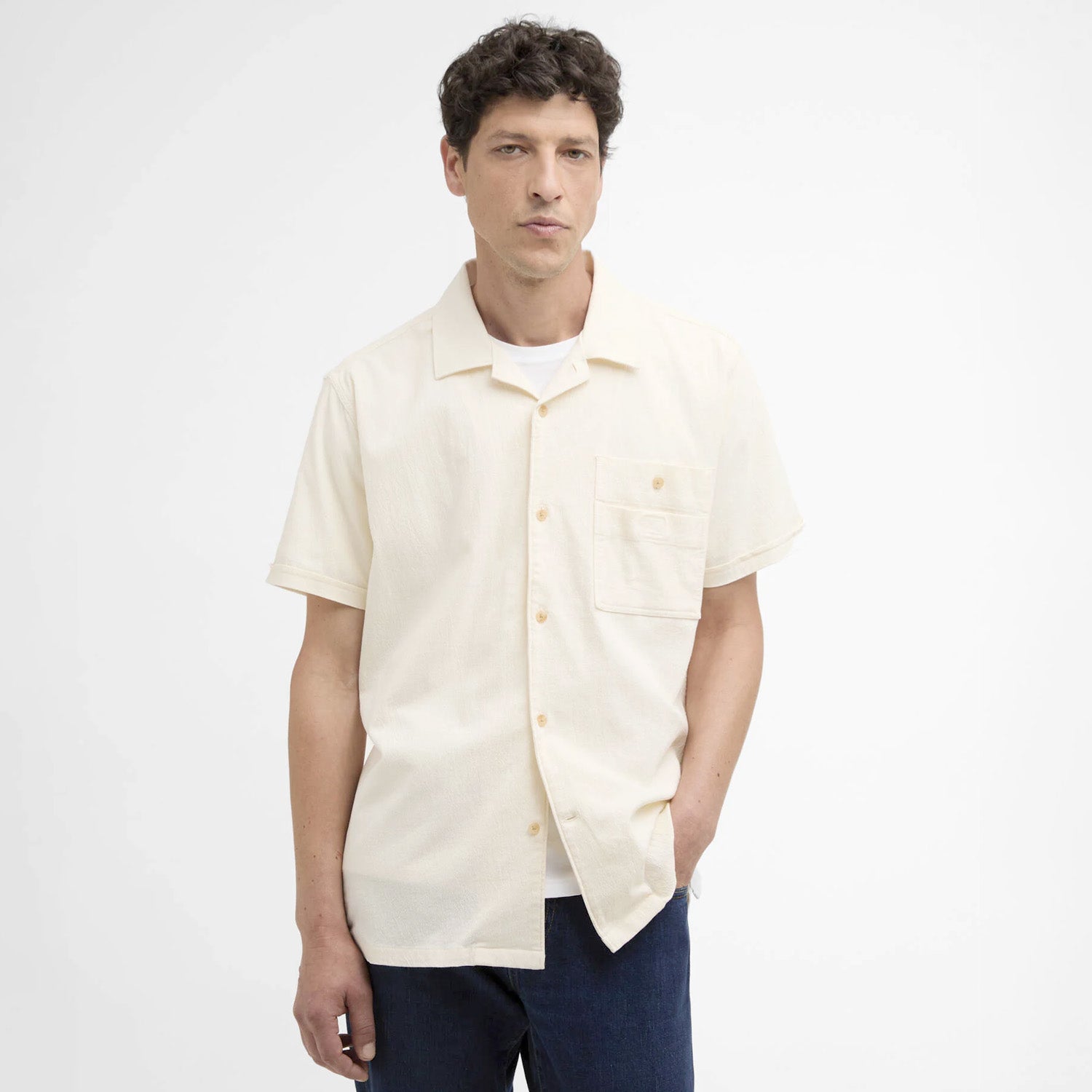 Barbour Riddell Crinkle Crepe Short Sleeve Shirt