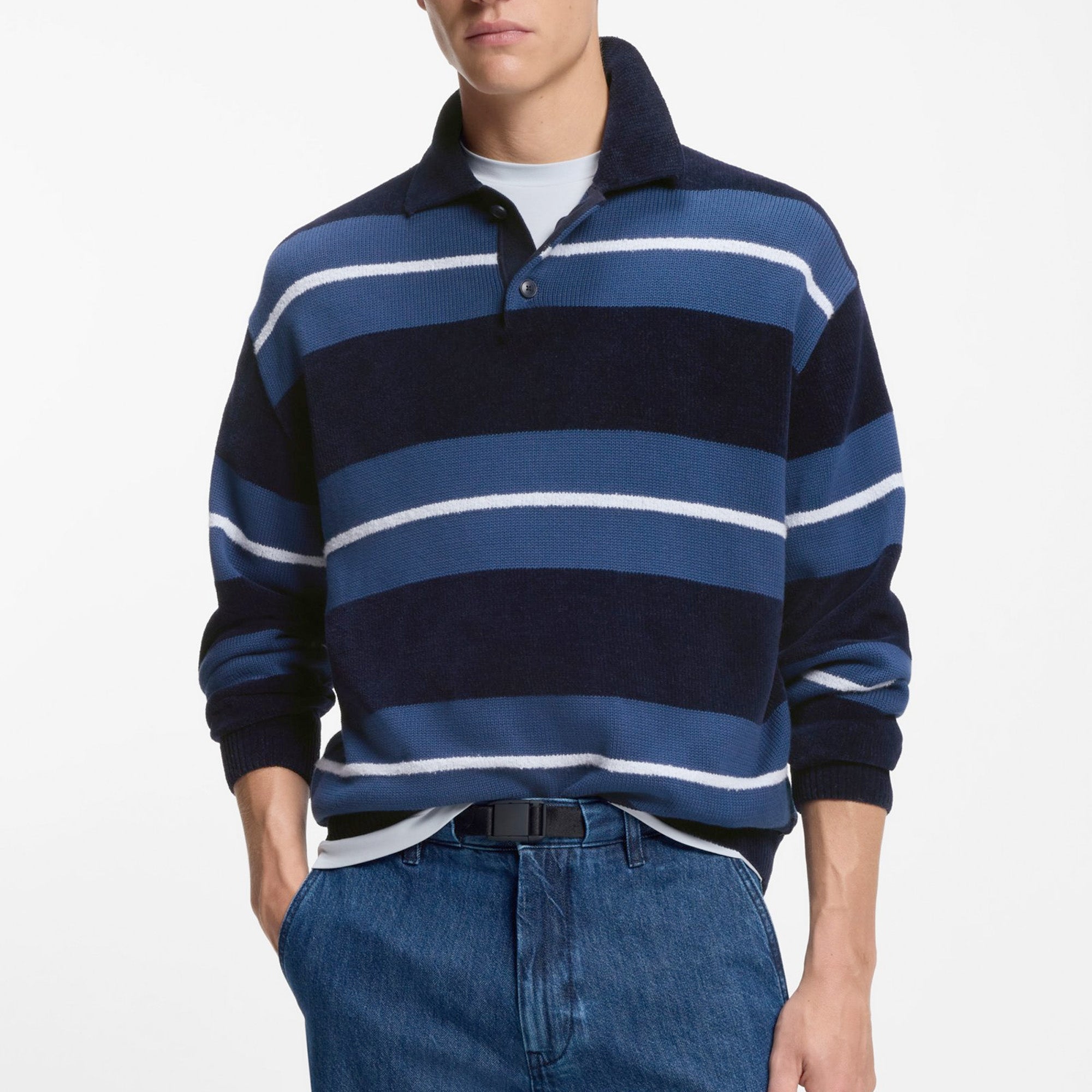 Boss Amburgh Chenile Knitted Rugby Polo