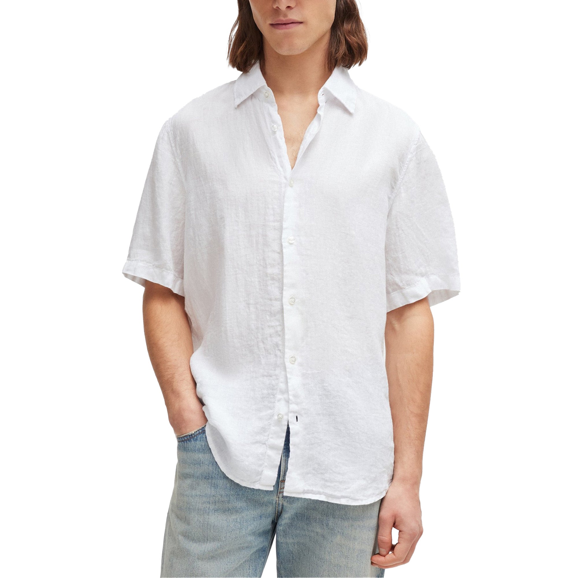 Boss Rash 2 Linen Short Sleeve Shirt