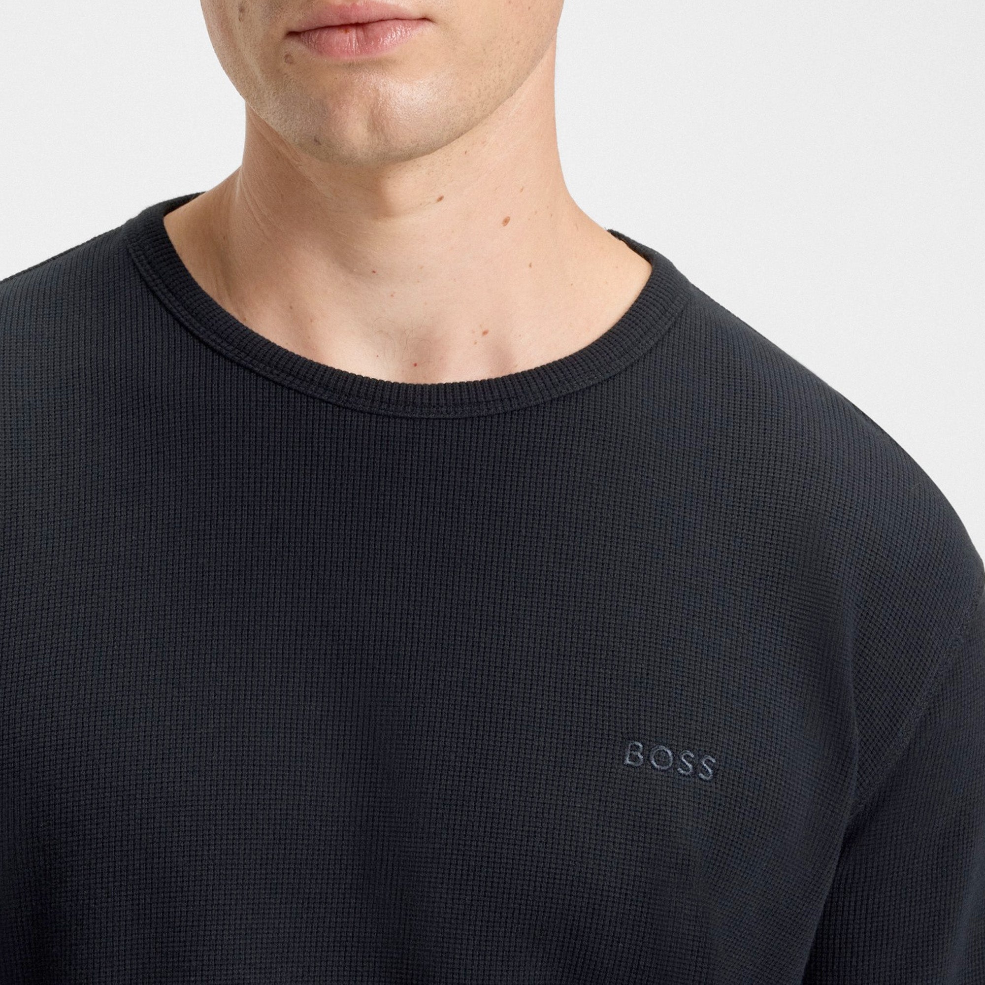 Boss Tempesto Long Sleeve Waffle T-Shirt