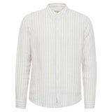 Casual Friday Anton Linen Stripe Grandad Shirt