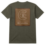 Green t-shirt with Columbia logo on a white background