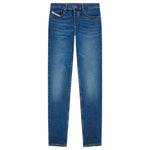 Flatshot of Diesel D-Fining 0GYCS Tapered Fit Jeans in Medium Blue