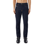 Front view of Diesel D-Fining Z9B89 Tapered Fit Jeans in Raw Rinse