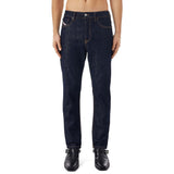 Front view of Diesel D-Fining Z9B89 Tapered Fit Jeans in Raw Rinse