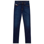 Flatshot of Diesel D-Finitive 09F89 Tapered Fit Jeans in Dark Blue