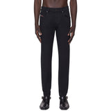 Front view of Diesel D-Strukt 069YP Straight Fit Jeans in Black