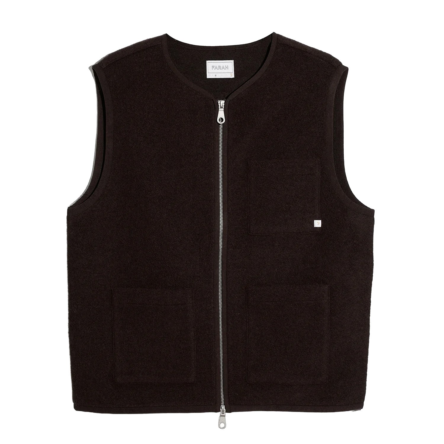 Farah Myles Crew Neck Zip Gilet