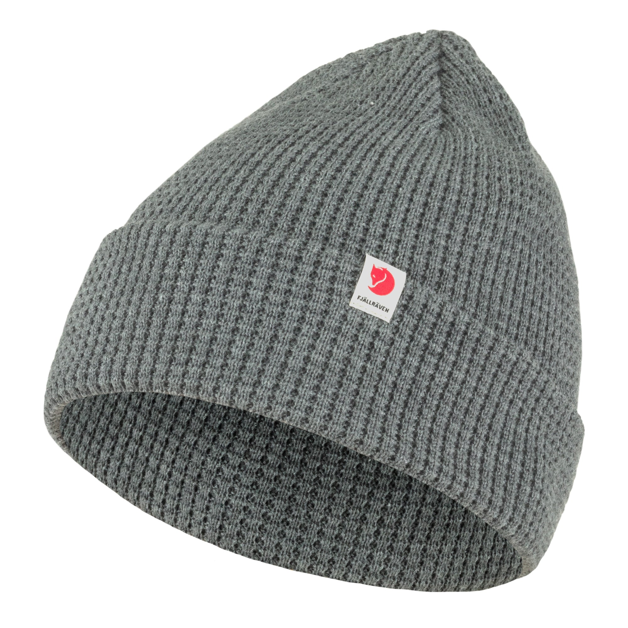 Side view of Fjallraven Tab Beanie for Men in Grey