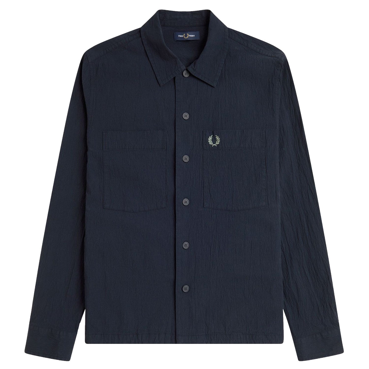 Fred Perry Seersucker Button Through Overshirt