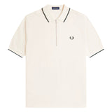 Fred Perry Crepe Pique Zip Neck Polo Shirt
