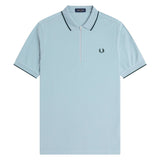 Fred Perry Crepe Pique Zip Neck Polo Shirt