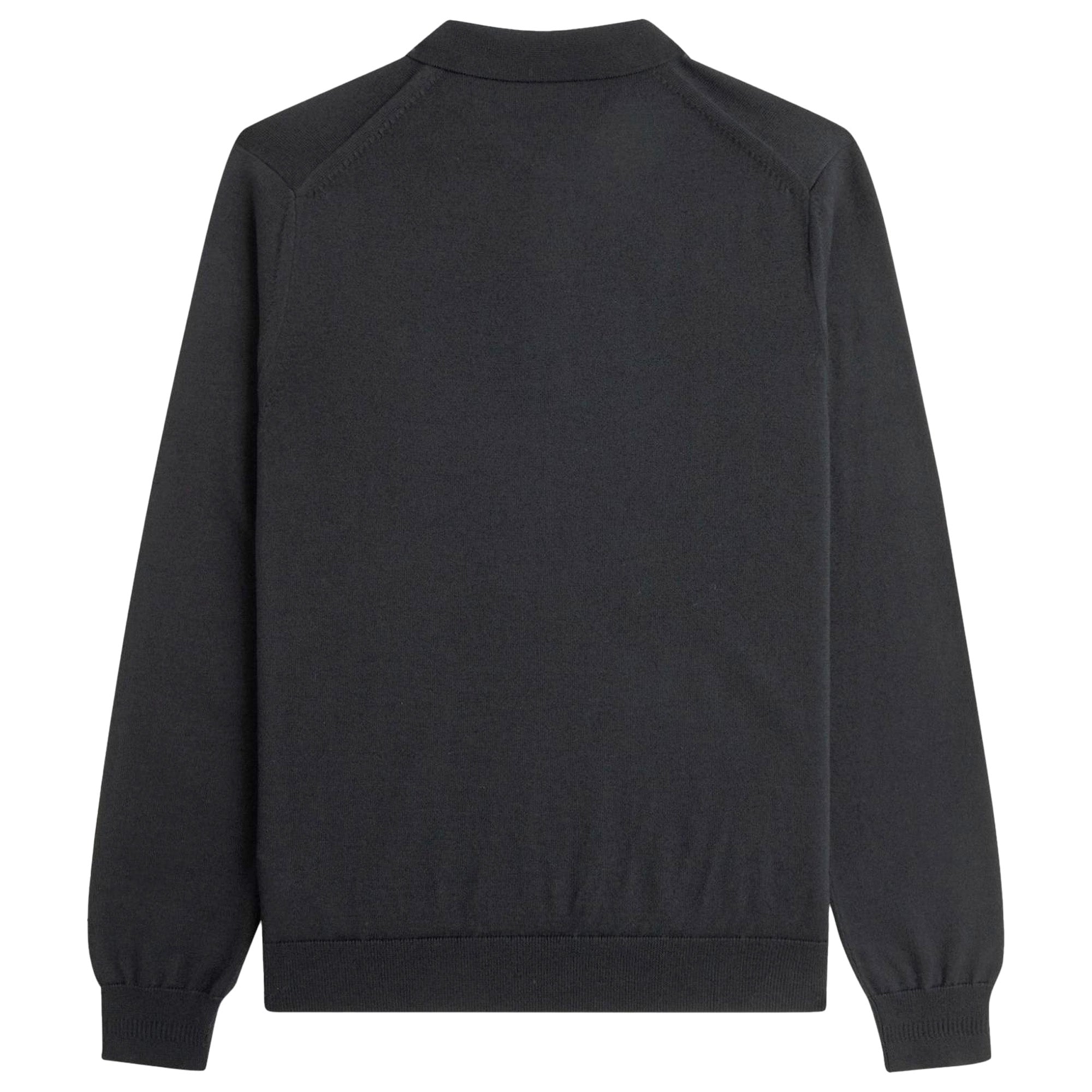 Fred Perry Knitted Merino Long Sleeve Polo Shirt