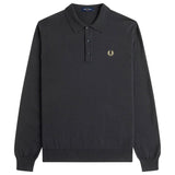 Fred Perry Knitted Merino Long Sleeve Polo Shirt
