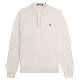 Fred Perry Knitted Merino Long Sleeve Polo Shirt