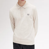 Fred Perry Knitted Merino Long Sleeve Polo Shirt