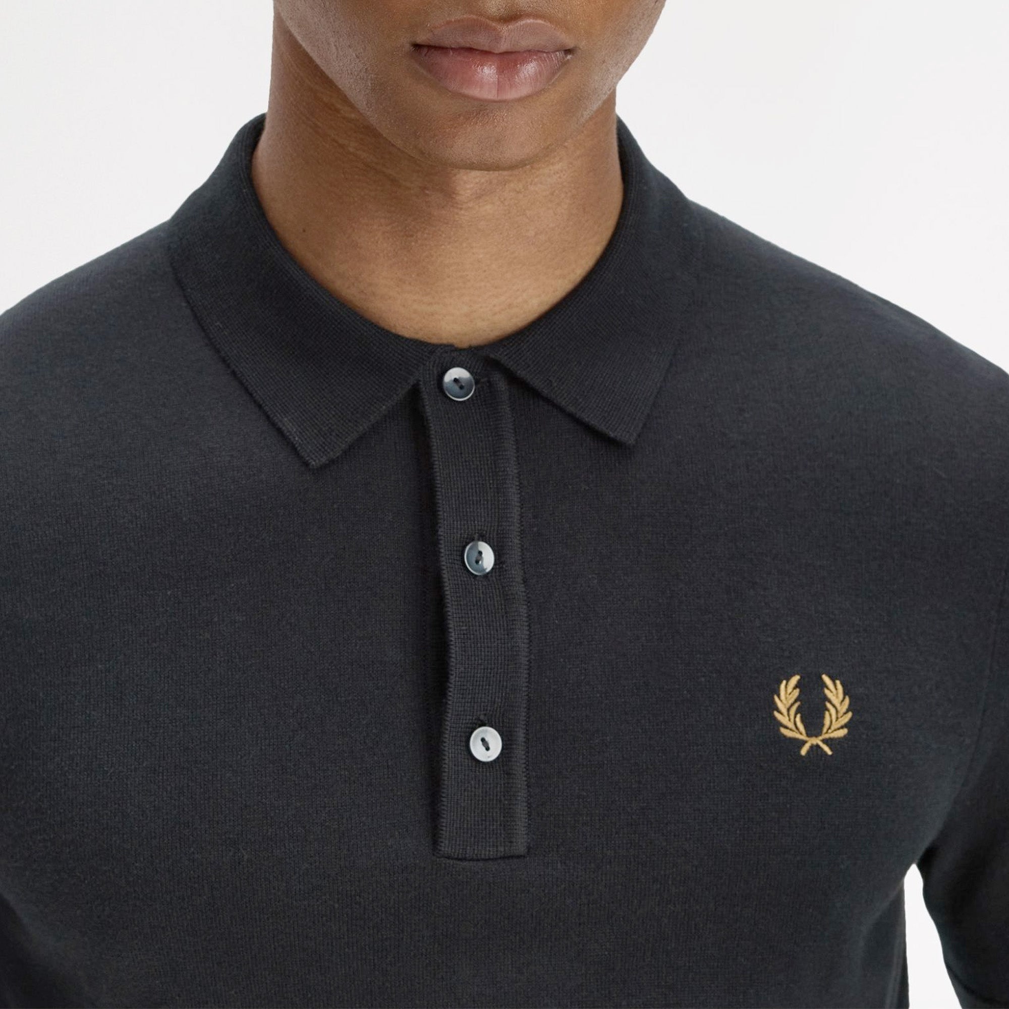 Fred Perry Cotton Knitted Polo Shirt