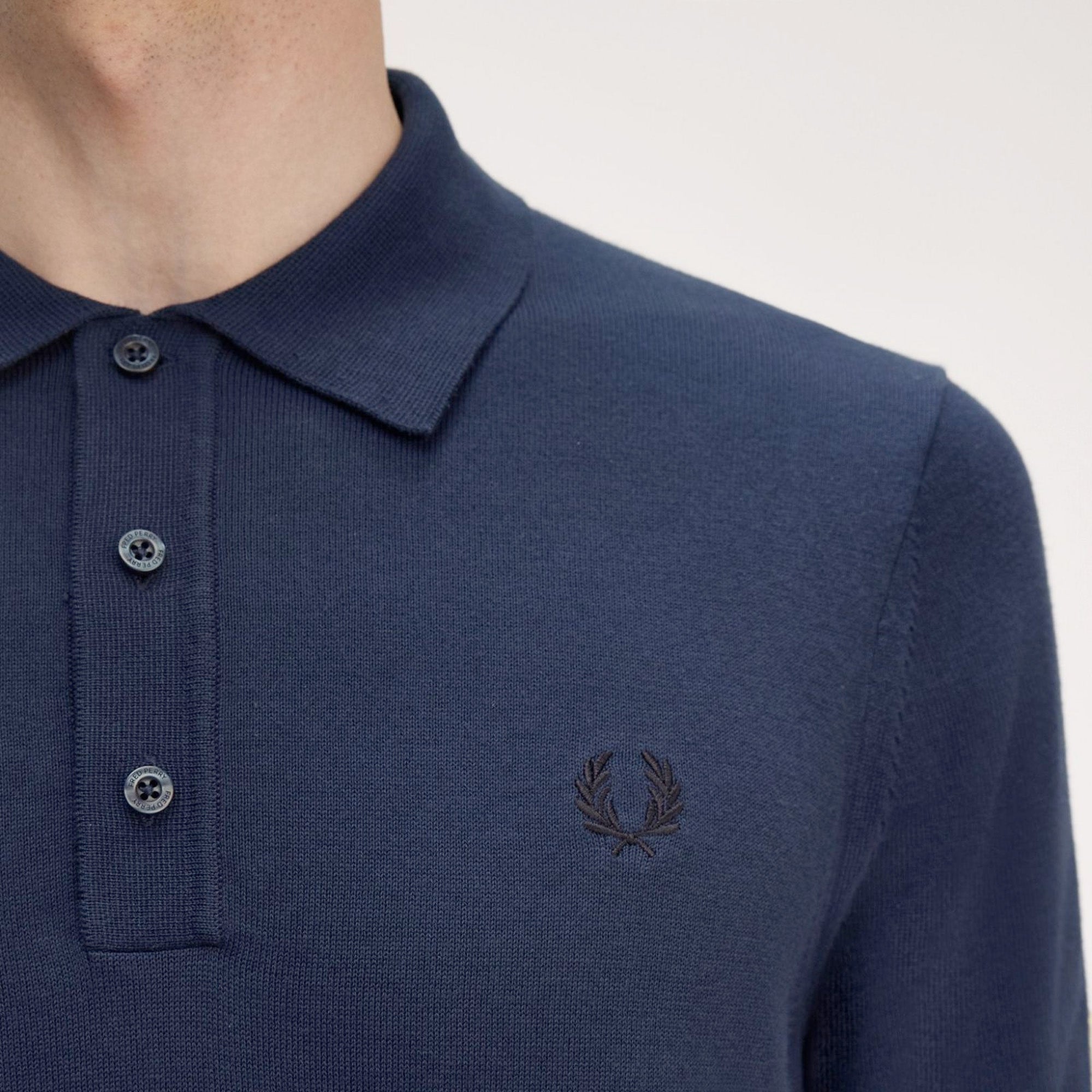 Fred Perry Cotton Knitted Polo Shirt