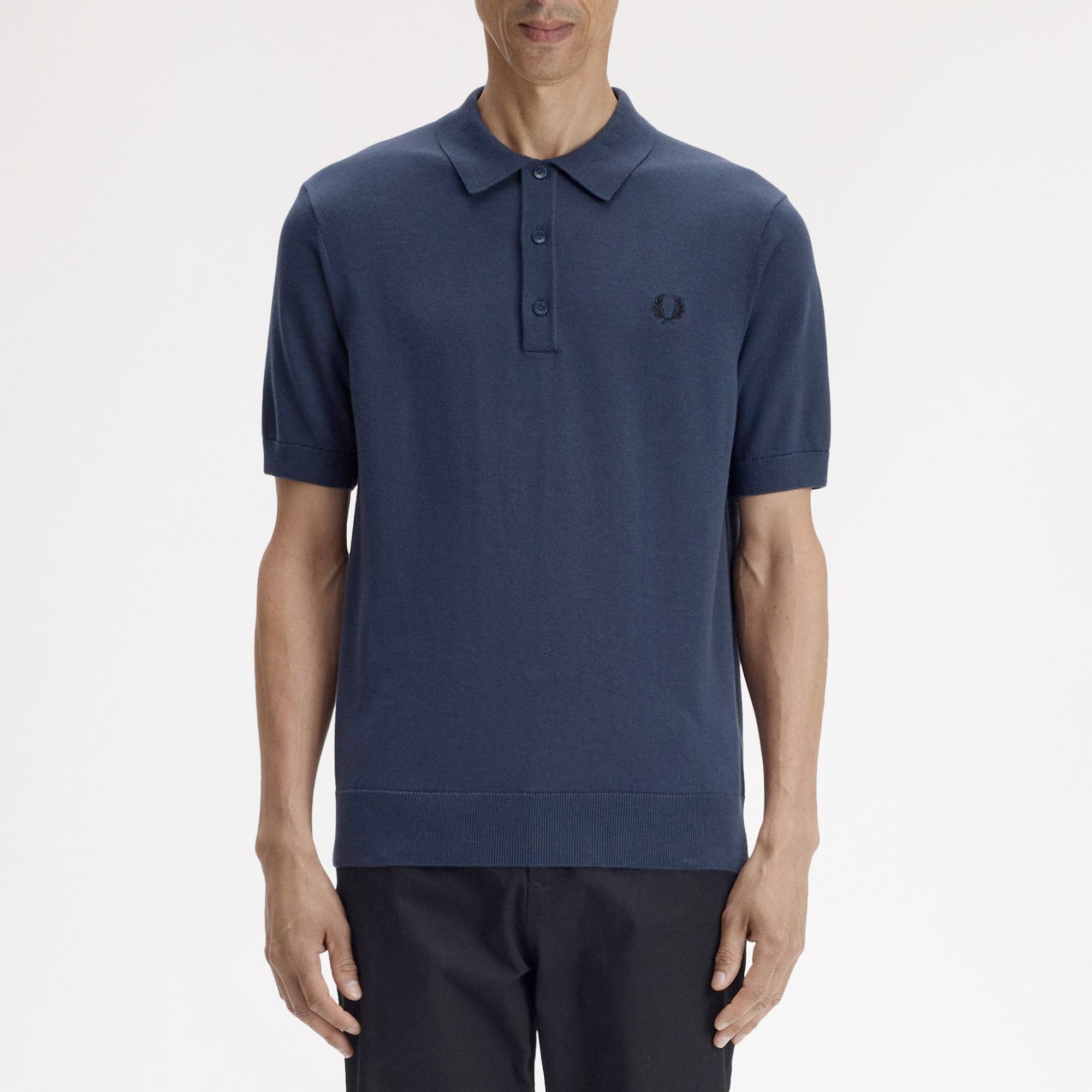 Fred Perry Cotton Knitted Polo Shirt