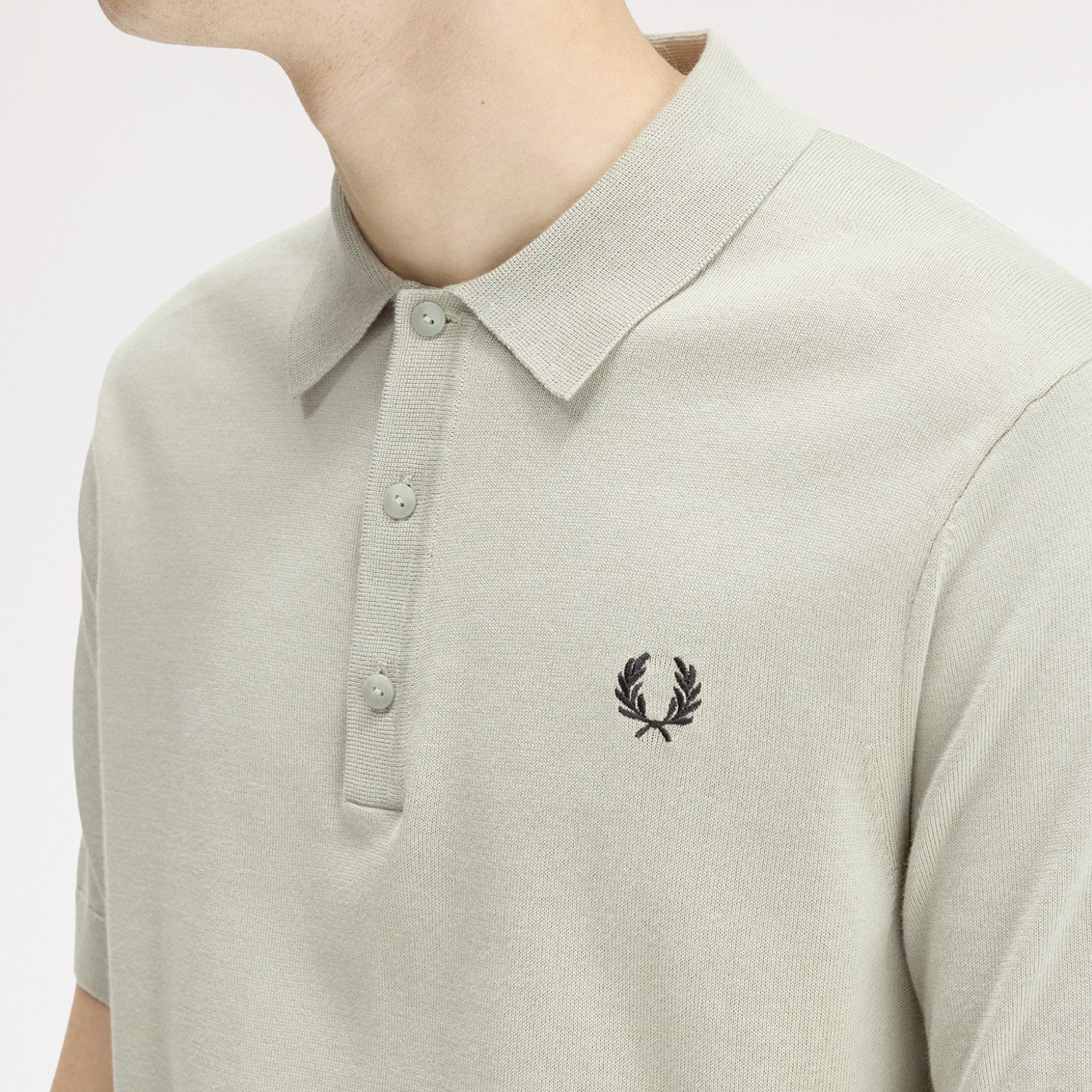 Fred Perry Cotton Knitted Polo Shirt