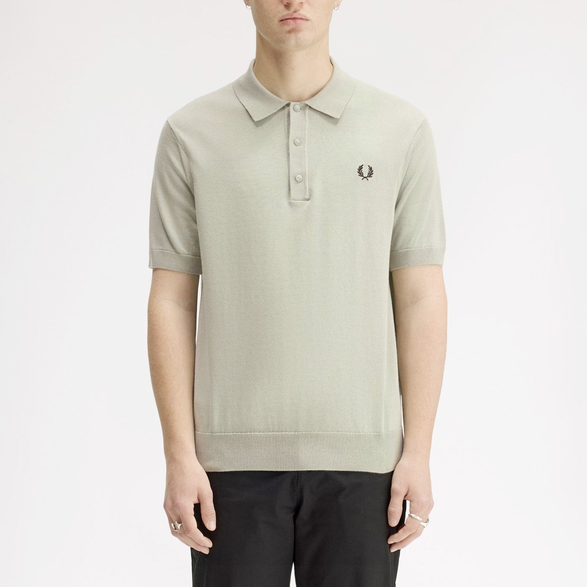 Fred Perry Cotton Knitted Polo Shirt