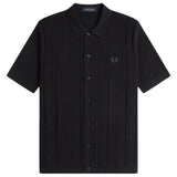 Fred Perry Button Through Short Sleeve Knitted Shirt