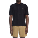 Fred Perry Button Through Short Sleeve Knitted Shirt