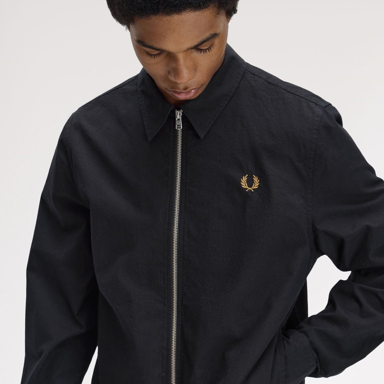 Fred Perry Seersucker Zip Through Overshirt