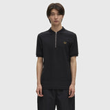 Fred Perry Ribbed Collar Crepe Pique Polo Shirt