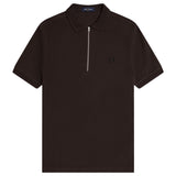 Fred Perry Ribbed Collar Crepe Pique Polo Shirt