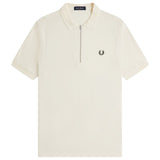 Fred Perry Ribbed Collar Crepe Pique Polo Shirt