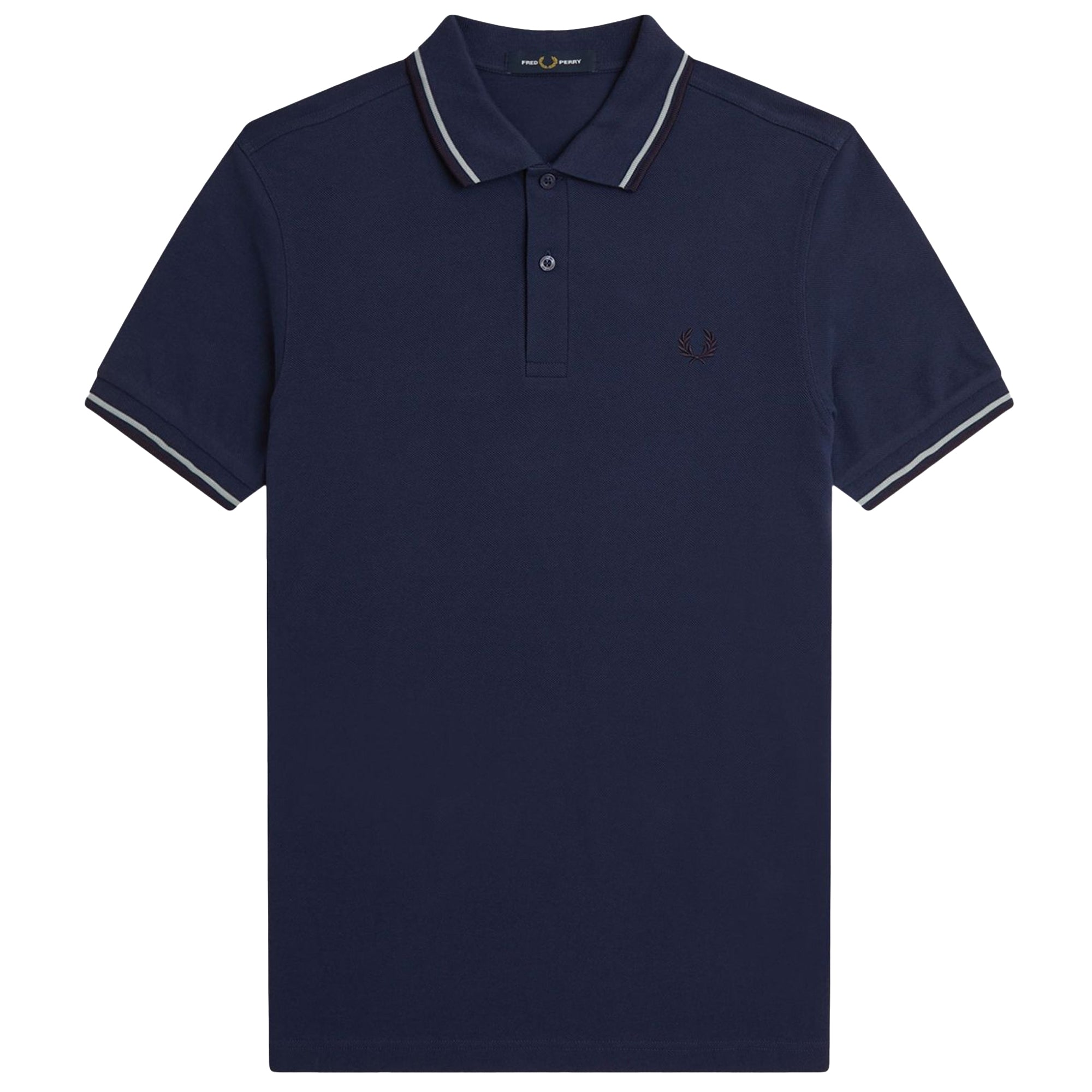 Front view of Fred Perry The Fred Perry Shirt for Men in Laurel Wreath Green/Night Green