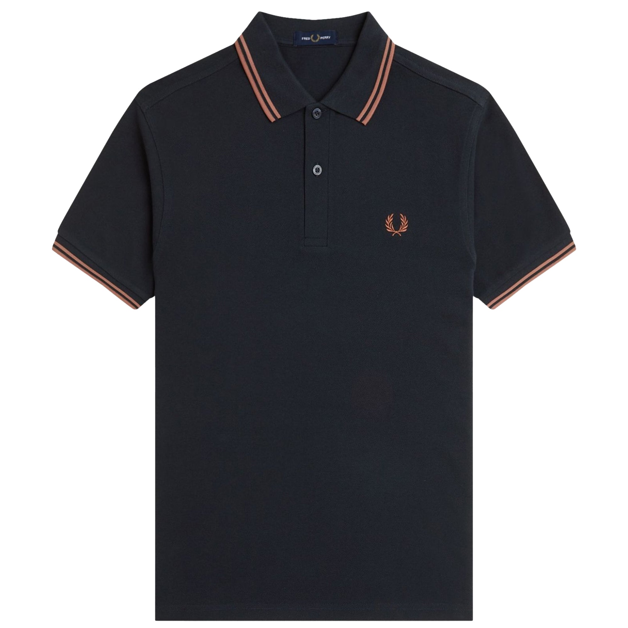 Front view of Fred Perry The Fred Perry Shirt for Men in Laurel Wreath Green/Night Green
