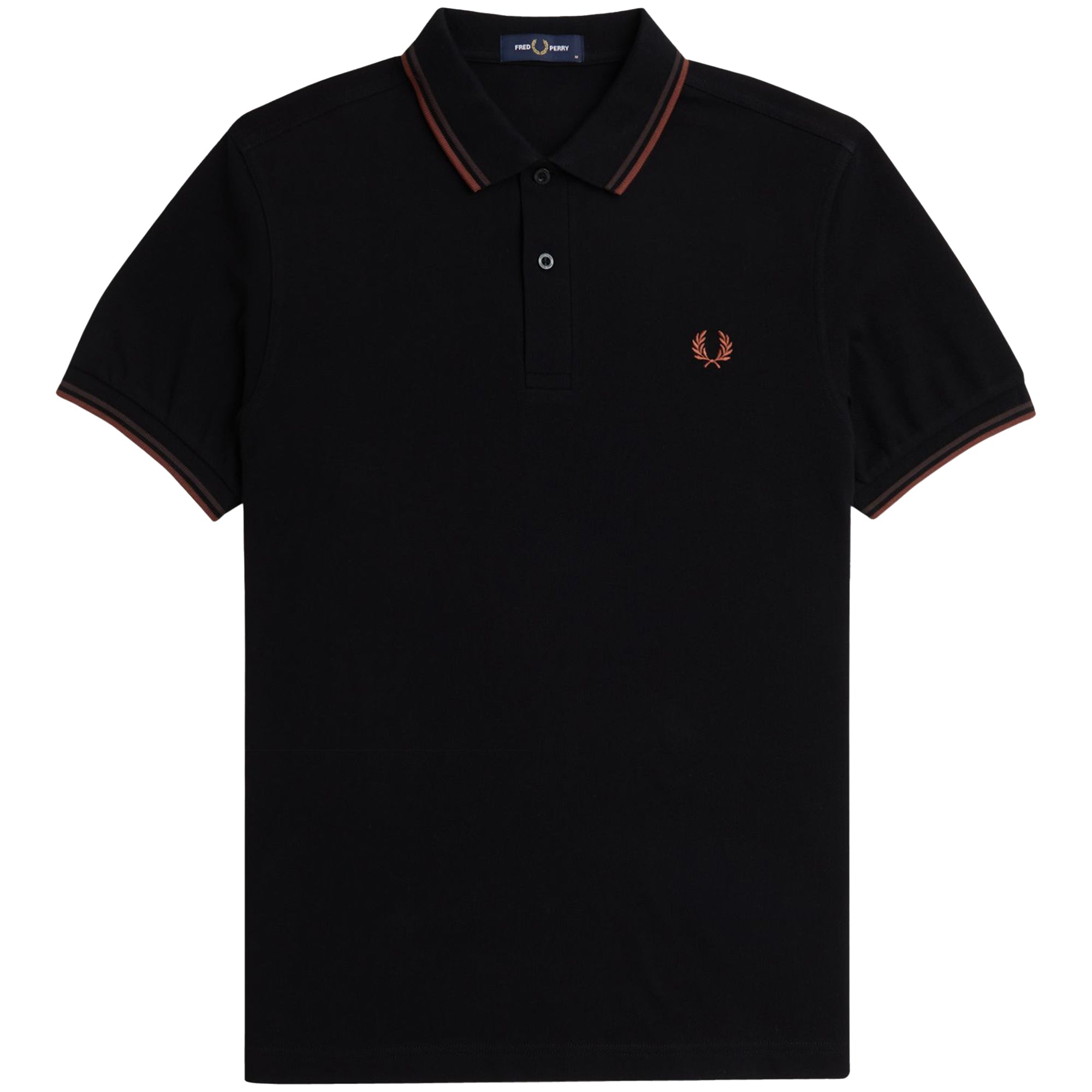 Front view of Fred Perry The Fred Perry Shirt for Men in Laurel Wreath Green/Night Green
