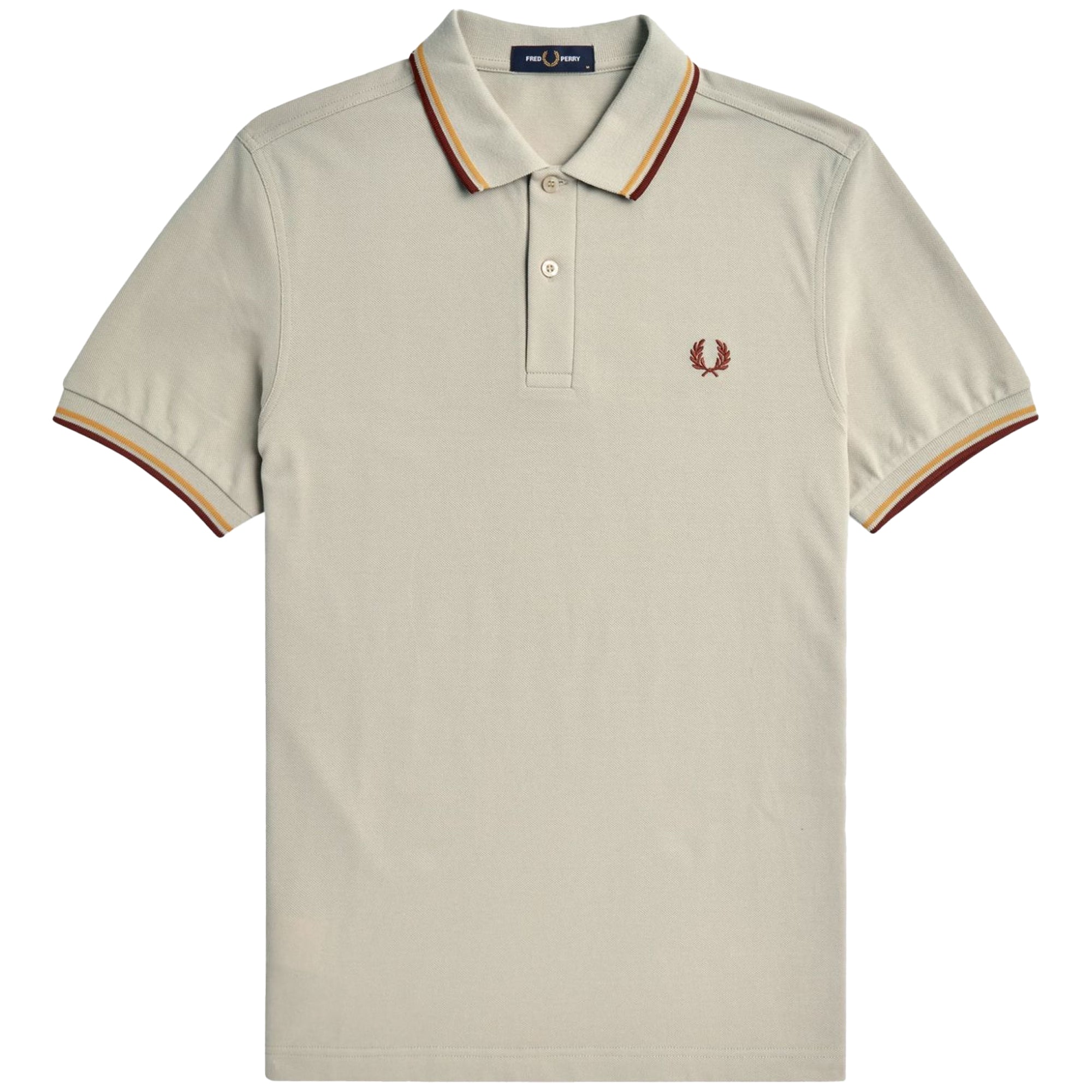 Front view of Fred Perry The Fred Perry Shirt for Men in Laurel Wreath Green/Night Green