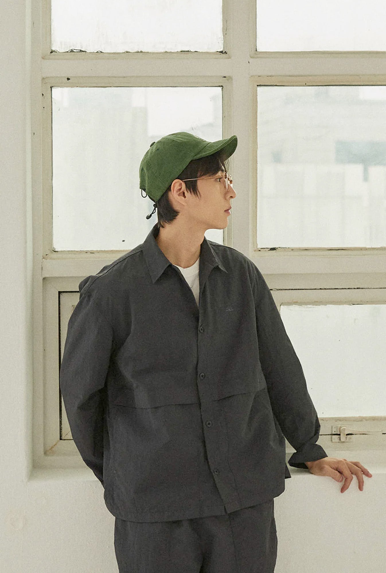 Kappy Design Nylon Shirt Jacket