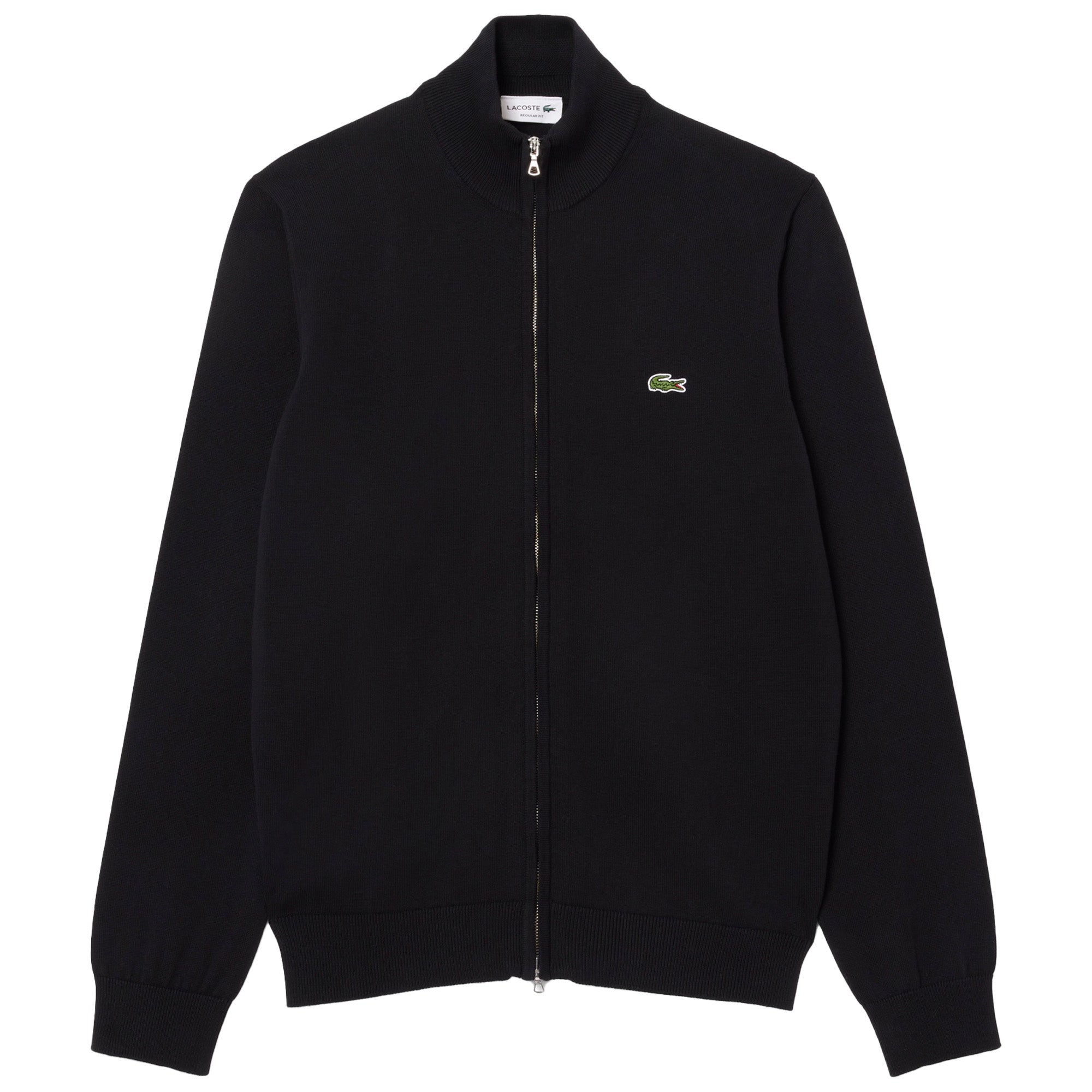 Lacoste AH1957 Full Zip High Neck Cotton Knit