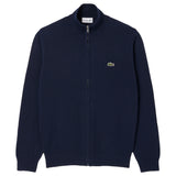 Lacoste AH1957 Full Zip High Neck Cotton Knit