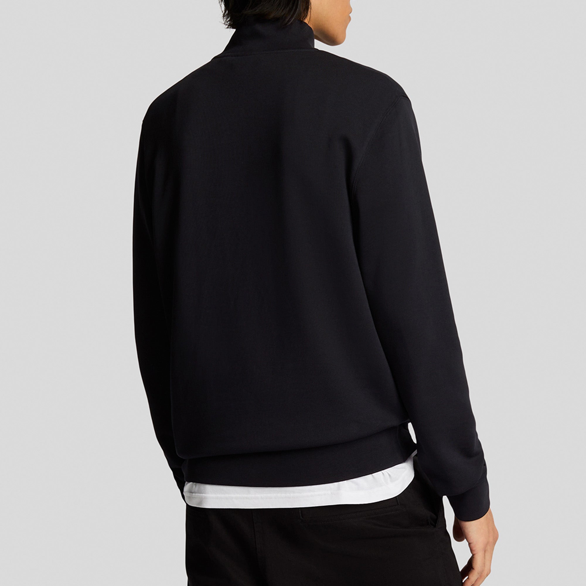 Lyle & Scott Tonal Superfine Quarter Zip Sweatshirt