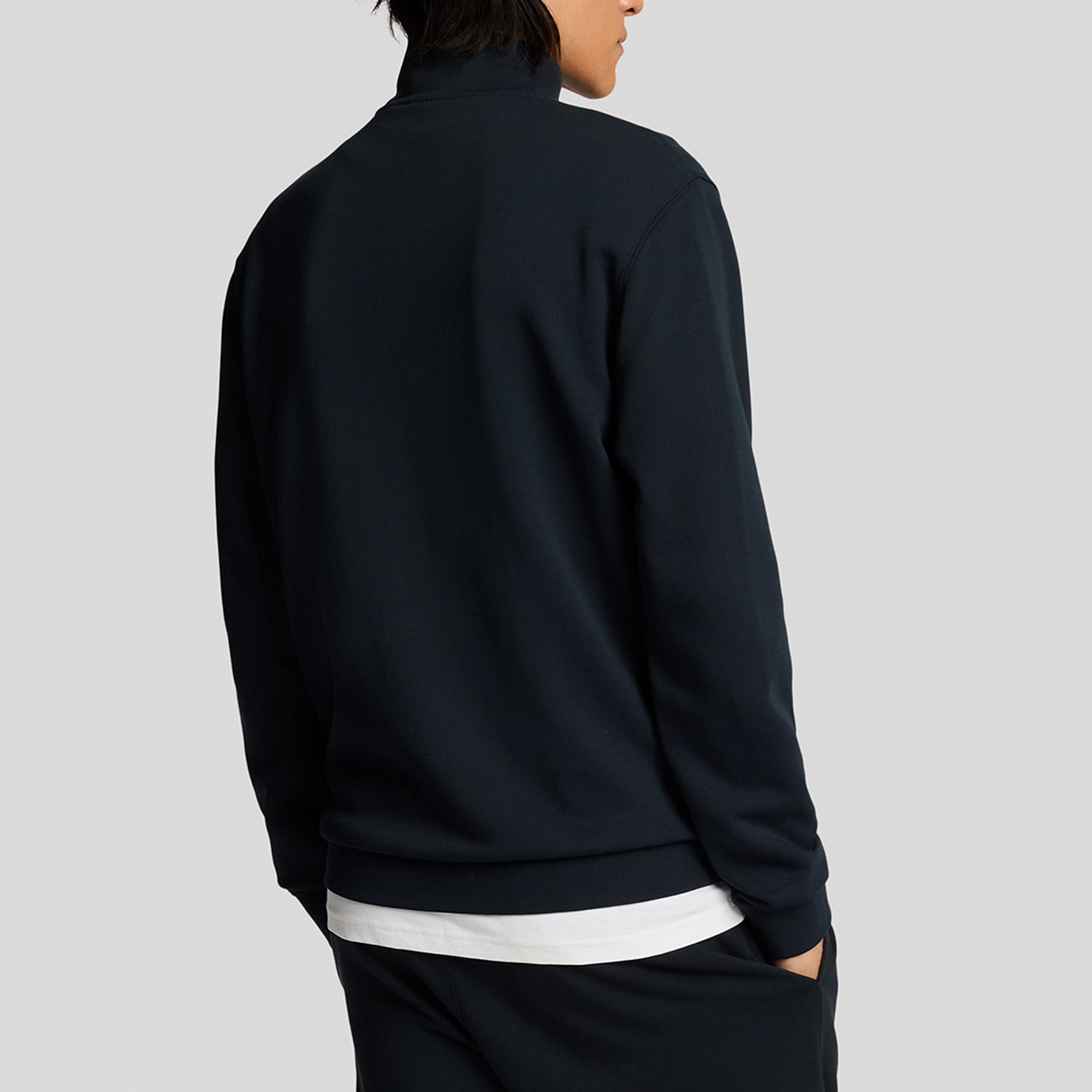 Lyle & Scott Tonal Superfine Quarter Zip Sweatshirt