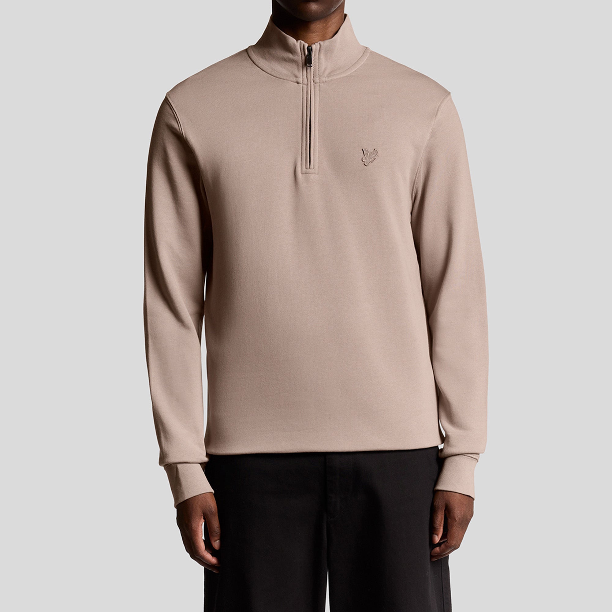 Lyle & Scott Tonal Superfine Quarter Zip Sweatshirt
