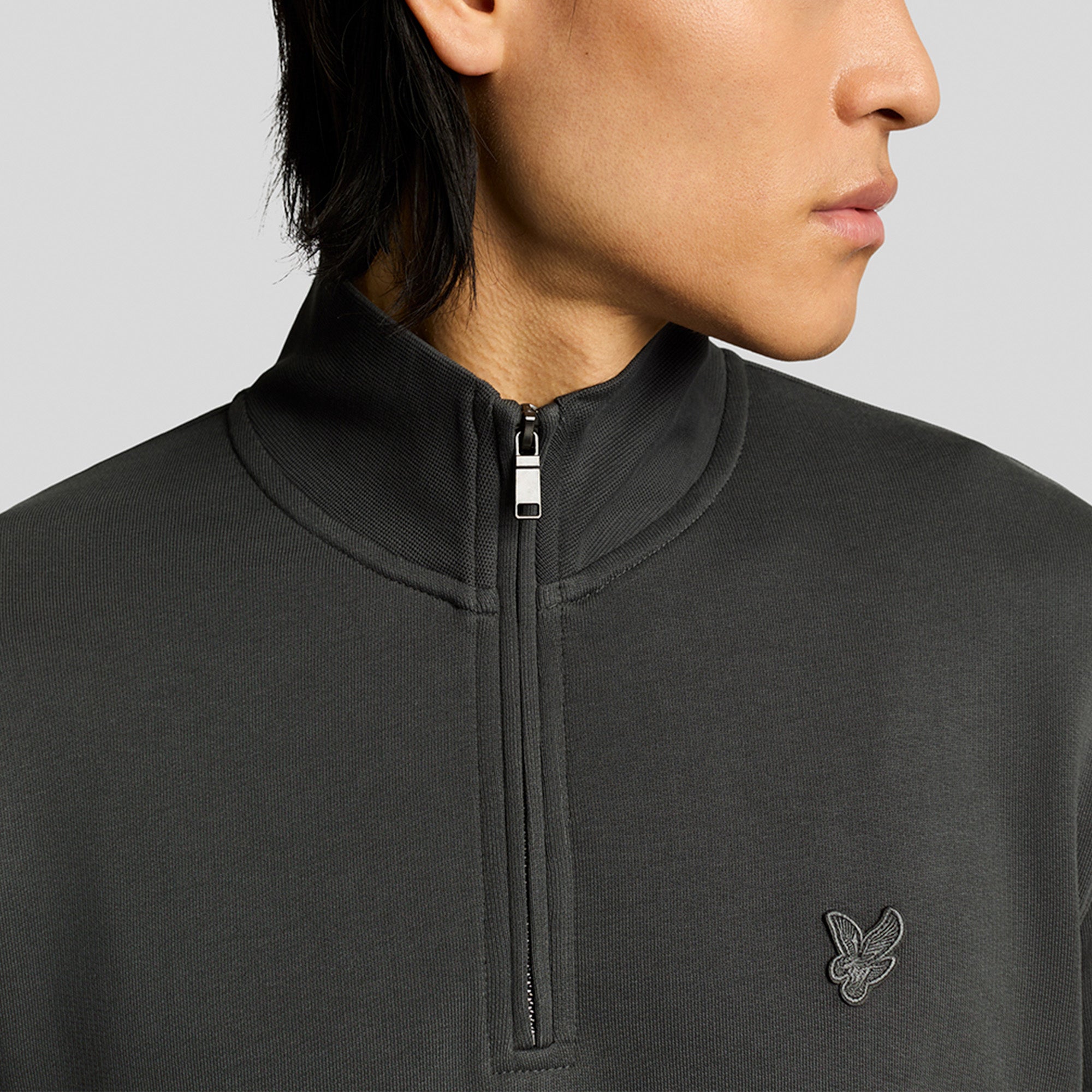 Lyle & Scott Tonal Superfine Quarter Zip Sweatshirt