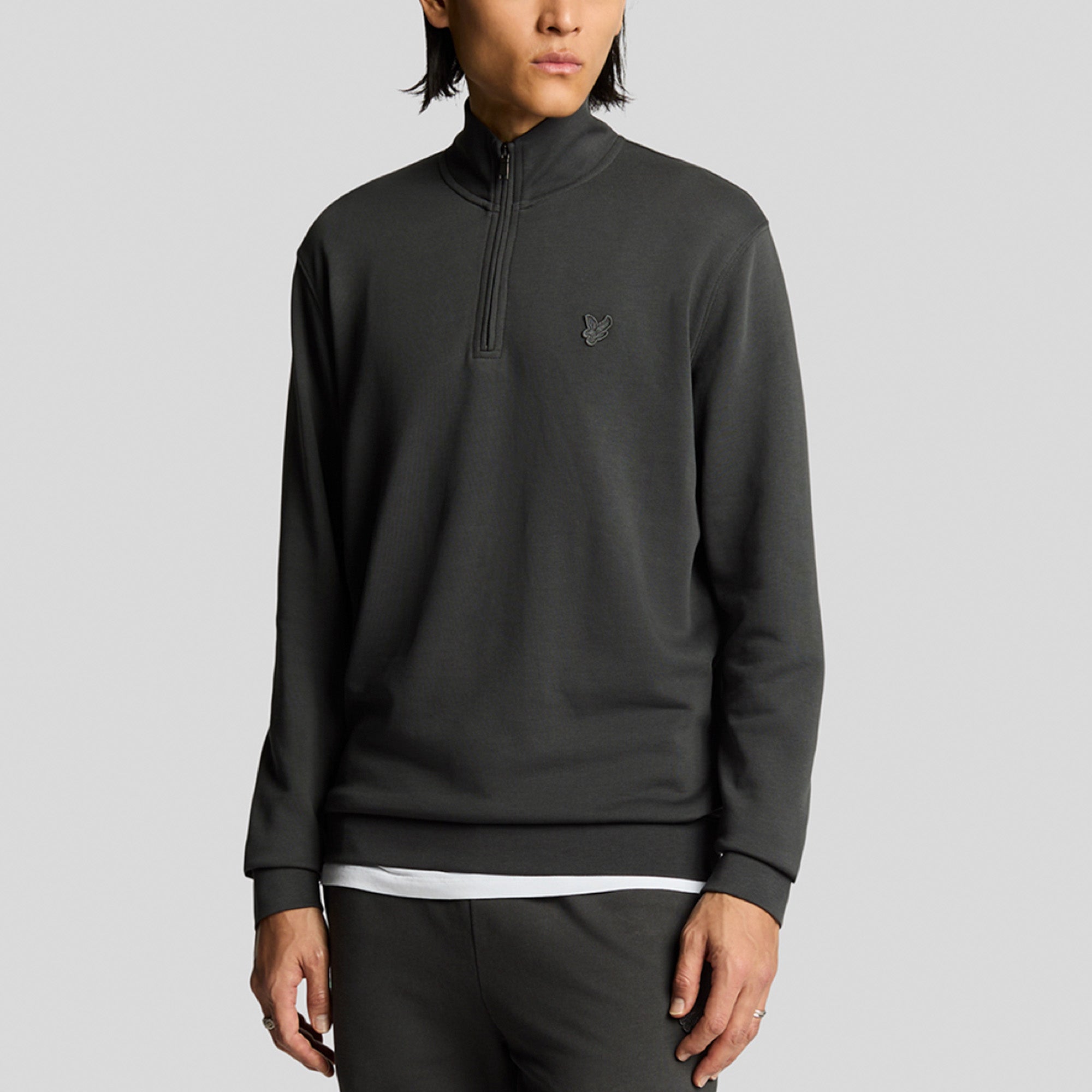 Lyle & Scott Tonal Superfine Quarter Zip Sweatshirt