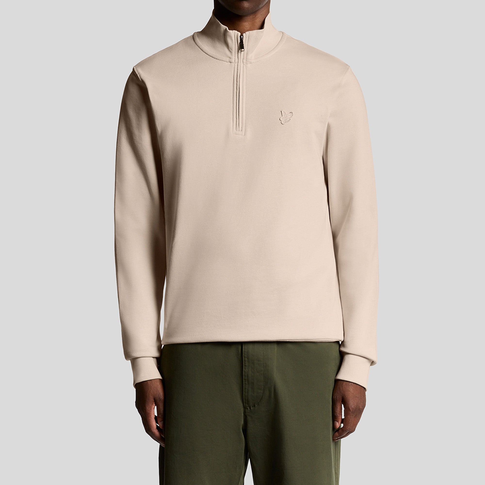 Lyle & Scott Tonal Superfine Quarter Zip Sweatshirt