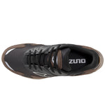 Black and brown sneaker with 'Zuno' branding on a white background