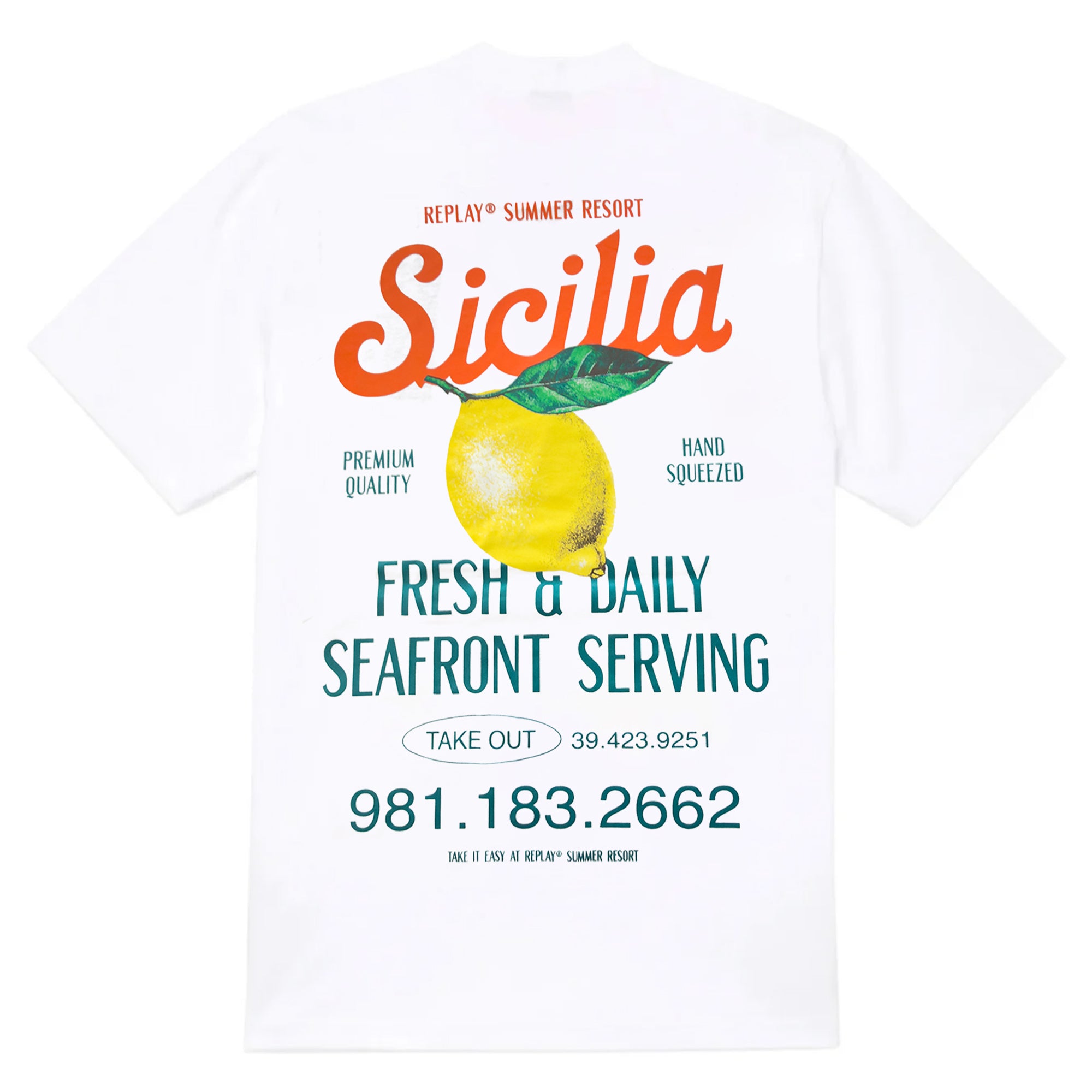 Replay Sicilia Lemon Vintage T-Shirt