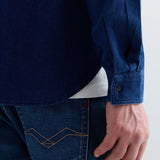 Replay Snap Front Indigo Denim Shirt